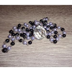 Crystal Ball Necklace Light Reflecting, Faceted